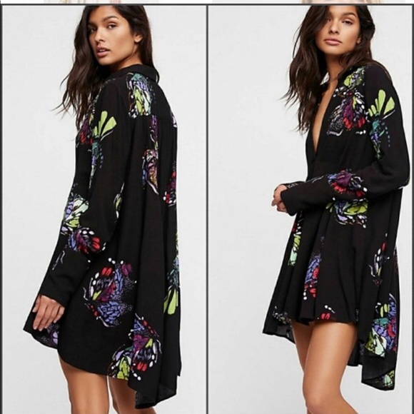 Free People Dresses & Skirts - Free People Field of Butterflies tunic dress